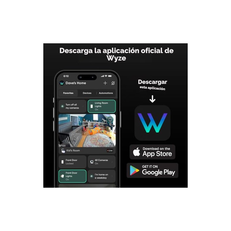 WYZE CAM Pan v3 InteriorInteriorExterior IP65 1080p PanTiltZoom Cmara de