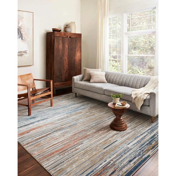 Loloi II Bianca Collection BIA-08 Pebble/Multi 2'-8" x 10'-6" Runner
