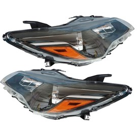 SOBOANT Headlights Clear Lens Halogen Type Left+Right Side for Toyota for Camry 2015-2017 Factory-Headlight Style Black-Housing 10.24 Inch-Item Height TO2503224 81150-06C70,Fit Testing