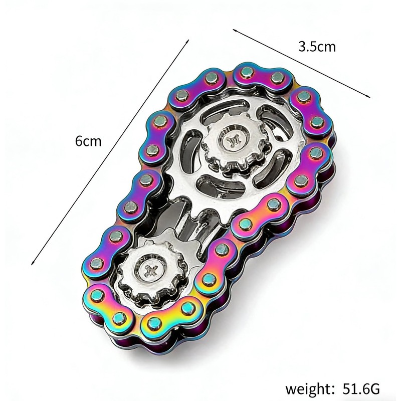 Tocarefor Chain Spinner Metal EDC Gear Mini Size Adult Hand