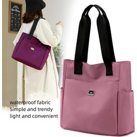 Imgjsx Lightweight Water repellent Nylon Shoulder Bag,Reposaltrust Bag,Travel shoulder bag Fashion Women Tote Shoulder Bag (Pink)