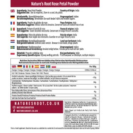 Nature’s Root Premium Rose Petal Powder 250g - Ayurvedic Skincare | Anti-Oxidant | Natural Haircare Product | Anti-Inflammatory | 100% Pure