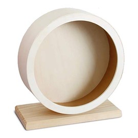 Dehner Small Animal Accessories Motion Wheel, Diameter 20 cm, Wood, Natural