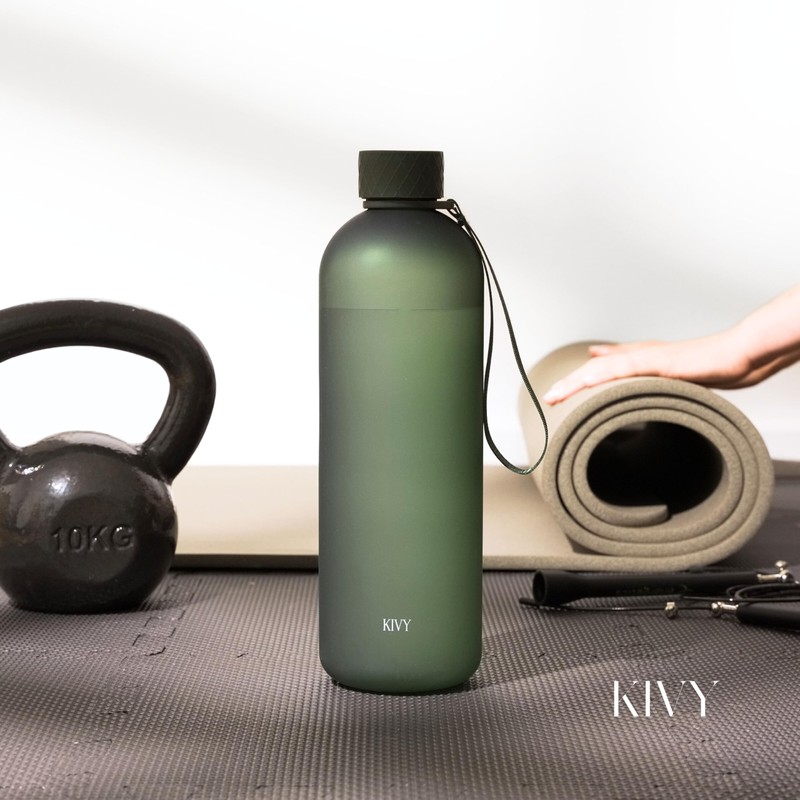 KIVY Large Water Bottle 50oz [Lightweight & Shatterproof] Fits Backpack
