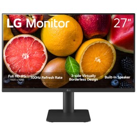 LG 27MS500-B 27 inch IPS FHD (1920x1080) 100Hz 5ms Reader Mode Borderless Design OnScreen Control Black Stabilizer DAS Crosshair HDMI Black