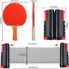 Red de Ping Pong y Raquetas y Pelotas Set, Red