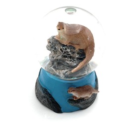 Onwomania Otter Fish Otter Height 6.5 cm Snow Globe Glitter Ball Shake Multicoloured