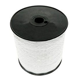 Hooyman Poly Tape with 6 Conductive Strands, Efficient Heavy-Duty Construction, UV Protection, Wire for Hot Zone Garden or Food Plot Electric Fence, Gardening, Land Management, Farming, and Outdoors