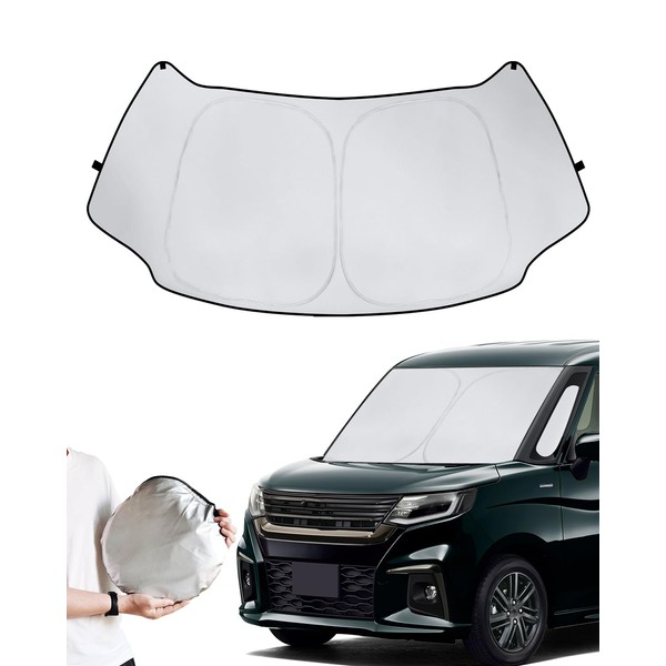 LANTU Sunshade, Front Windshield, Vehicle-Specific Perfect Fit, 4-Layer Structure, Improved