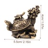 Mobestech Retro Copper Dragon Turtle Figurine Desktop Decor Unique Metal