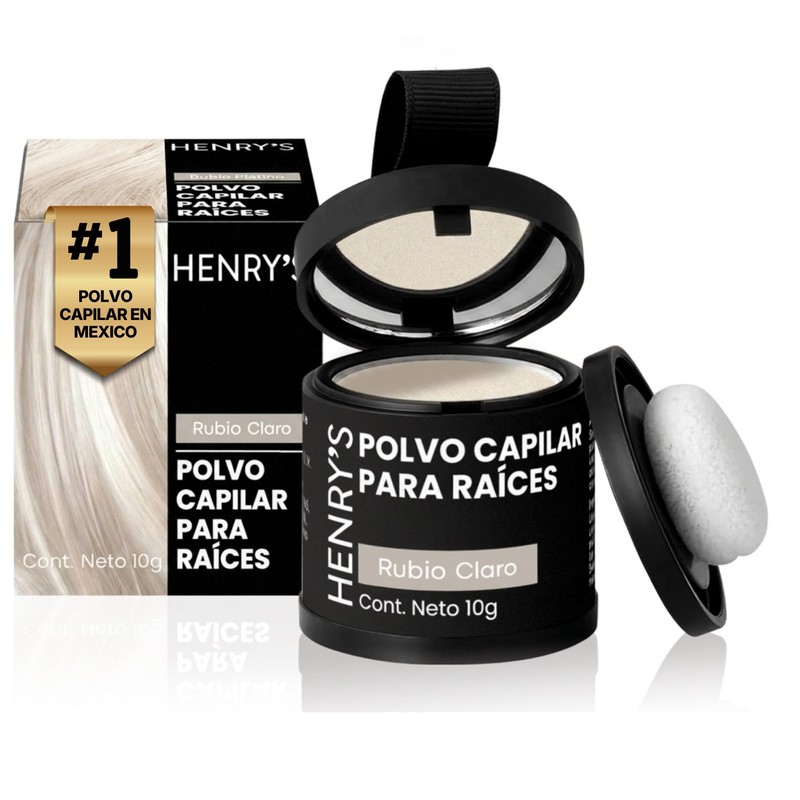 Henrys Polvo para Retocar Raíces Rubio Claro 10g, Define Línea