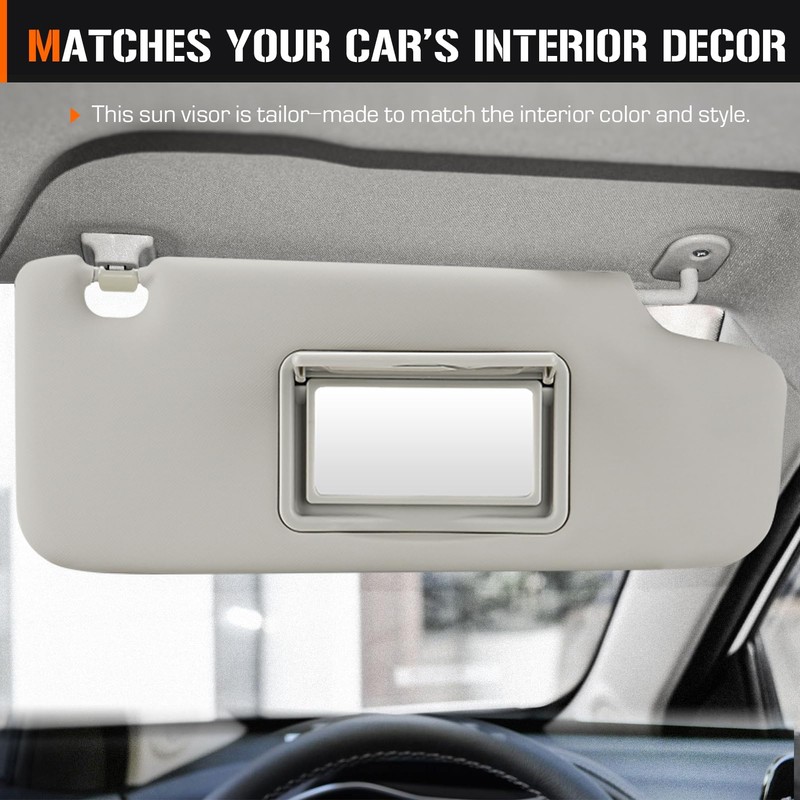 3 Hole Sun Visor for 2011-2016 Chevy Cruze, Right Passenger