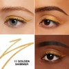 QIDSTERS Golden Shimmer Gel Eyeliner Pencil, Multi-Use Waterline Eyeliner with