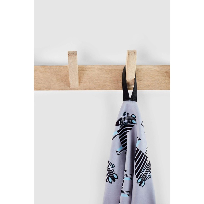 Bibu Antimicrobial Microfibre Towel with 20% Recycled Plastic Bottles, Grey,