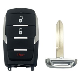 Keyless Entry Remote Key Fob Cover Case fit for 2019 2020 2021 2022 Dodge Ram 1500 Key Fob Shell (Button 3)