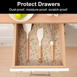 Cooyes Drawer Liner Shelf Liners for Kitchen Cabinets Refrigerator Liners Waterproof & Oil-Proof Kitchen Cupboard Liner Drawer Mats EVA Material Non Adhesive Fridge Liner for Shelves