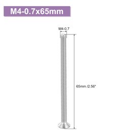 sourcing map 30 pcs M4-0.7x65 Machine Screws Phillips Pan Cross Head Screws Fasteners Bolts 304 Stainless Steel Silver for Wall Socket,House Repairs