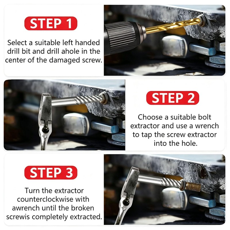 14 Pcs Screw Extractor Set with Left Hand Drill Bits,