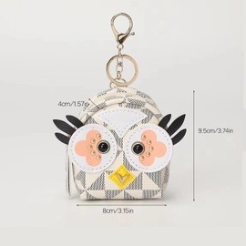 Cute Wallet for Women，Owl Coin Purses，Girls Wallet PU Leather Owl Coin Purse，Cartoon Coin Purse, Mini Pouch Zipper Around Buckle Wallet Gifts for Women Girls