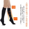 [NANOOER] 1足組 着圧ソックス レディース 靴下 段階着圧 加圧 弾性ストッキング 女性用 ハイソックスひざ下