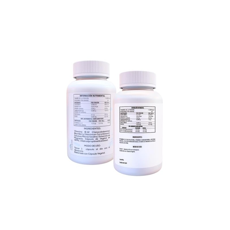 Pack Vitamina B12 30 Caps + Vitamina D3 + K2