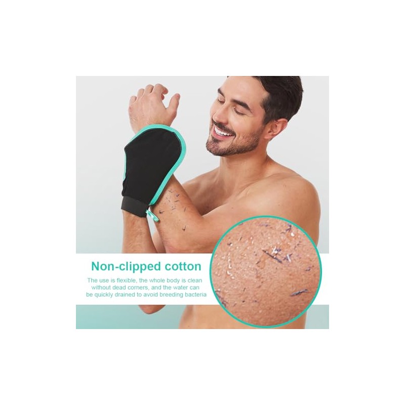 2 Pack Exfoliating Glove Mitt, Reusable Body Scrub Gloves for