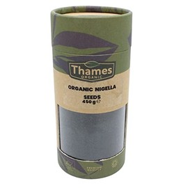 Nigella Seeds Box 450g (Black Cumin)-Box (Also Known as Black Cumin or Kalonji) - 100% Pure and Natural - Nutritious, Flavorful, and Versatile Ingredient - Resealable Box - Thames Organic 450g