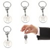 hioseyre 4-pack Unisex Trolley Token Keyrings, White