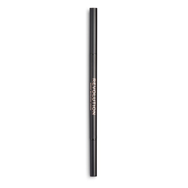Makeup Revolution, Precise Brow Pencil, Dual Ended Eyebrow Pencil And Spoolie Brush, Fine Tip, Medium Brown, 9g