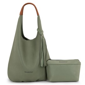 Montana West Shoulder Bags for Women Hobo Slouchy Purses and Handbags Tassels with Coin Pouch, MWC2-297GN