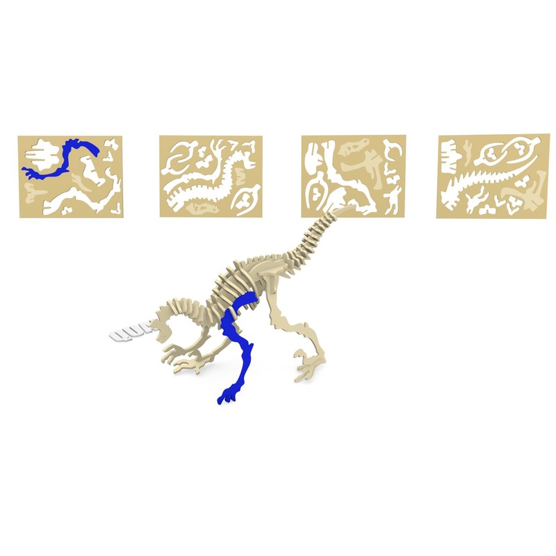 Quay Velociraptor Holzbausatz FSC