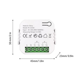 Mulcort TUYA WIFI Smart Electricity Meter Smart Bidirectional Monitor for Power Generation and Consumption with 2 x 80A CT Current Converter, Support Real-time Monitoring, Warning Function