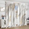 SHElifestyle White Grey Marble Curtains, Abstract Modern Luxury Ink Texture