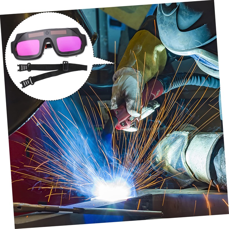 SHINEOFI 1pc Solar Automatic Dimming Welding Goggles Lightweight Protective Eye