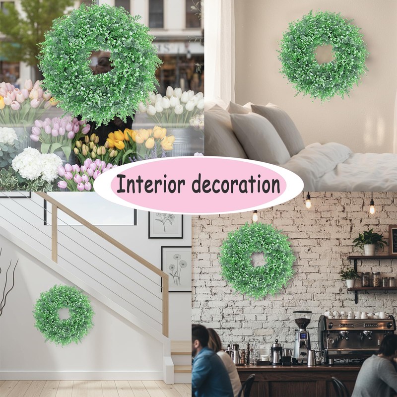 facdiwok 26'' Summer Wreath for Front Door, Farmhouse Wall Decor