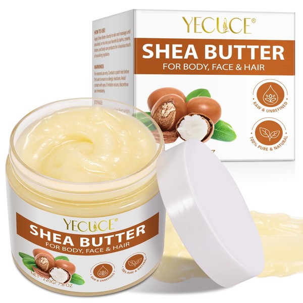 Pure Organic Shea Butter Raw, Unrefined Body & Face Butter