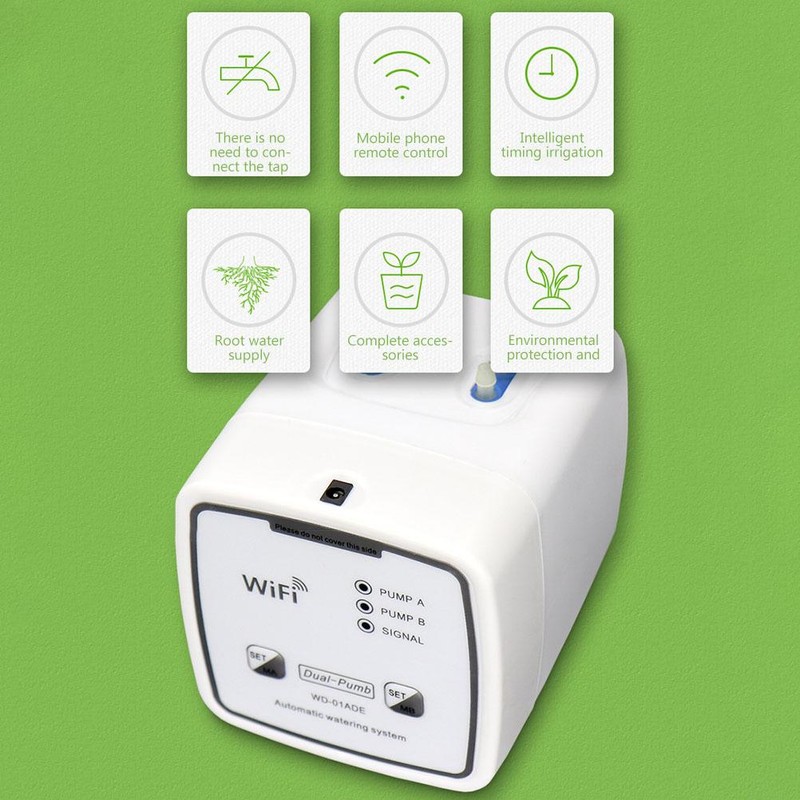 Wifi Double Pump Smart Watering System Smart Self Watering Timer