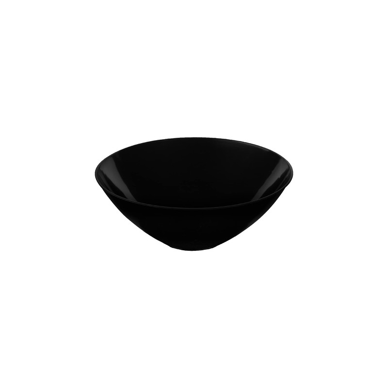 [6 OZ 50 Count] Black Plastic Organic Party Dessert bowls