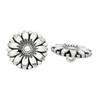 The Bead and Button Box - 10 Silver Tone Sunflower