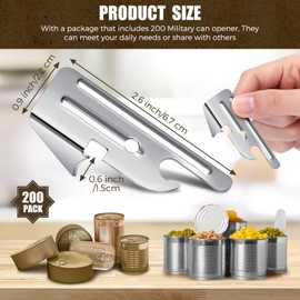 Gisafai 200 Pcs P-38 and P-51 Military Style Can Openers Manual Camping Can Opener Stainless Steel Survival Army Backpack for Kitchen Travel Camping Survival