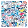 Generic 50Pcs Cool Waterproof Shark Stickers for Kids, Vinyl Decals