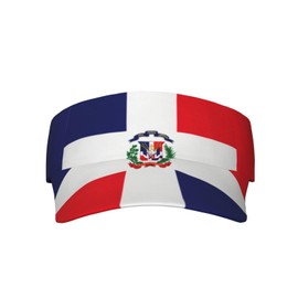 Cute Dominican Flag Sport Sun Visor Hat Adjustable Visor Cap Hats for Women Men
