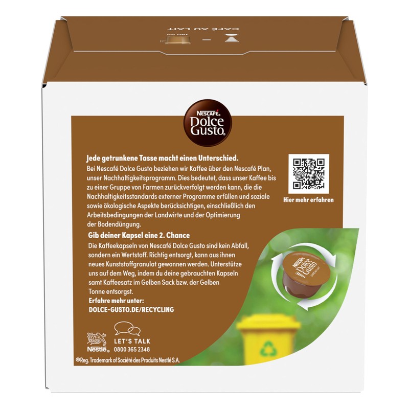 Nescafé Dolce Gusto Café au lait, Pack of 6, 6