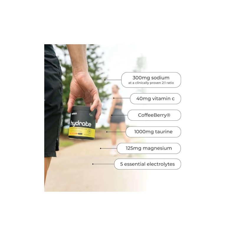 Switch Nutrition Hydrate Electrolyte Rehydration Blend 25 Serve Orange Crush