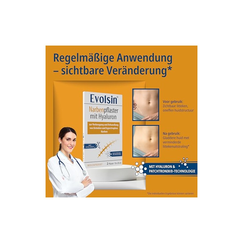Evolsin Scar Patch with Hyaluronic & Patchtronic - For Surgical