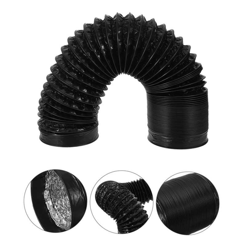 Outanaya Dryer Vent Hose Kit Flexible Foil Ducting with Black