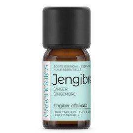 ESSENCIALES Aceite Esencial de Jengibre 10ml - 100% Puro y Natural - Aroma Herbal y Especiado - Ideal para Difusor y Aroma Therapy