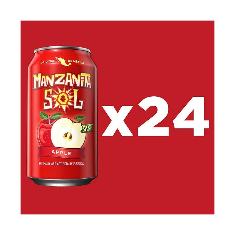 Manzanita Sol Soda Apple 12 fl. oz., 24 pk.