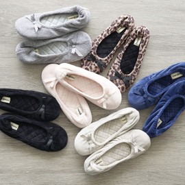 Dearfoams womens Layla Ballerina Slipper, Leopard, Medium US