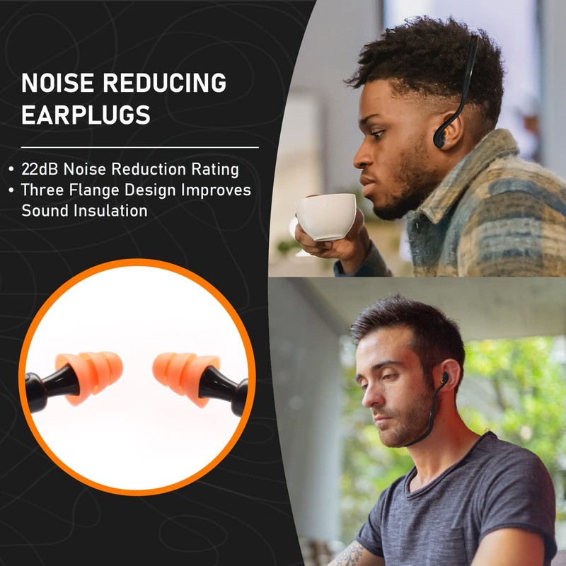 2 Banded Ear Plugs with 10 Pairs of Replacement Pods